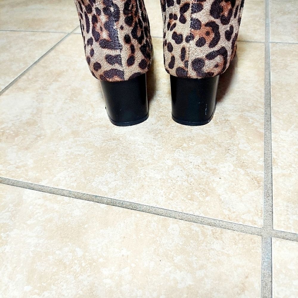Animal Print Faux Suede Boots - Picture 4 of 6